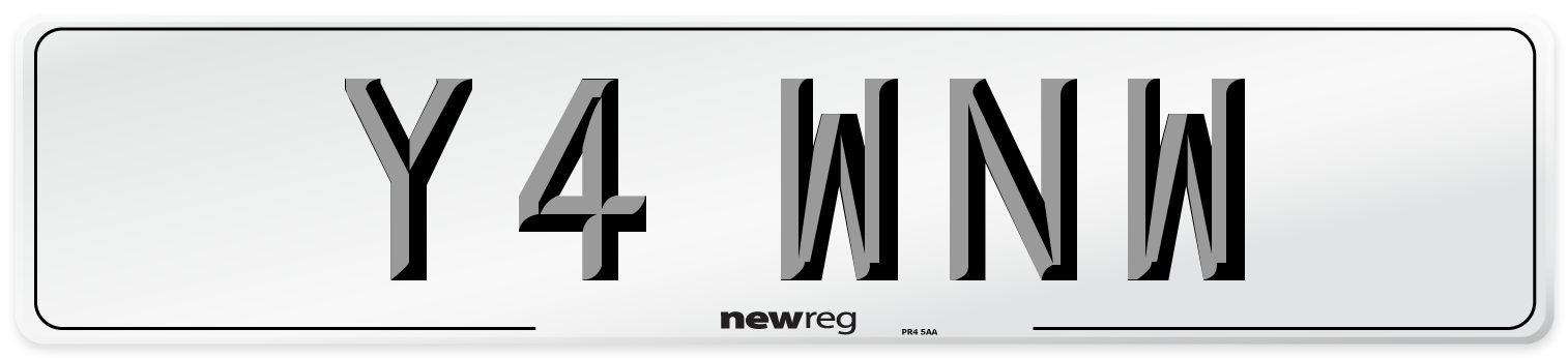 Y4 WNW Number Plate from New Reg